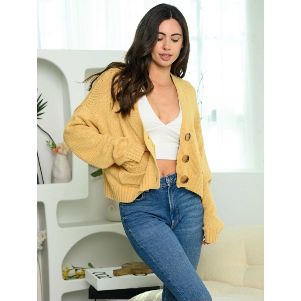 OT10 - MAYA MUSTARD CARDIGAN